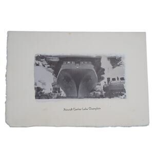 Aircraft Carrier Lake Champlain Ship Launching Program 1945 World War 2 Vintage